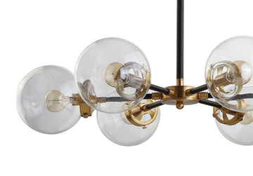 Caleb 28" Brass Cluster Pendant - JONATHAN Y